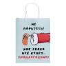 Пакет подарочный новогодний крафт "Не парьтесь! Скоро все будет..." #нг