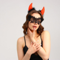 Карнавальный набор Дьяволица (ободок, маска)