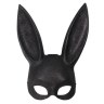 Маска «Зайка» чёрная с блестками