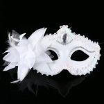 Маска венецианская Цветок, Белый