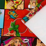 Распродажа Бумага упаковочная глянцевая "pop art" Красный