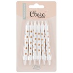 Свечи Золотые точки, Белый