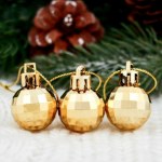 Ёлочные шары новогодние «Диско», золотистый