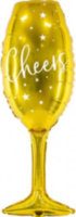 Фигура Бокал Шампанское, Сверкающие звезды, Золото