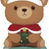 Фигура 3D на подставке, Новогодний мишка