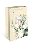 Пакет подарочный Стрекоза с тюльпанами
