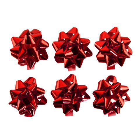 Бант Звезда, Красный, Металлик