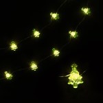 Светодиодная гирлянда Елочки, 10 Led, IP14, Зеленый/Теплый белый