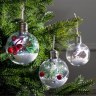 Набор ёлочных шаров «Зимний лес», 1 LED, от батареек, свечение белое