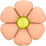 Фигура Цветок, Ромашка (надув воздухом), Персиковый, Сатин