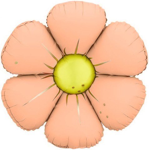 Фигура Цветок, Ромашка (надув воздухом), Персиковый, Сатин