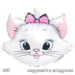 Фигура Кошечка белая с бантом