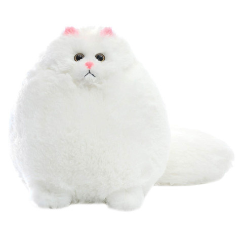 Мягкая игрушка "Толстый кот", Белый