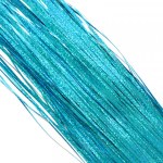 Новогодний дождик, хвост для воздушного шара, Голубой голографический двухслойный