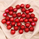 Ёлочные шары новогодние «Туманный блеск», красный