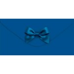 Конверт для денег синий с бантом