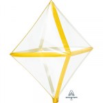 Распродажа Аn Шар 3D Ромб  Прозрачный Gold