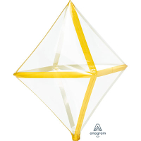 Распродажа Аn Шар 3D Ромб  Прозрачный Gold