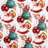 Бумага упаковочная глянцевая Новогодние игрушки #нг