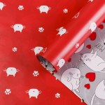 Бумага упаковочная глянцевая двусторонняя «Коты»