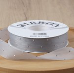 Лента декоративная органза со стразами, Серебро