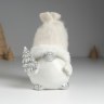 Фигурка полистоун «Воробушек в шапке с серебристой ёлкой»