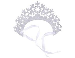 Кокошник Снежинки серебро блеск