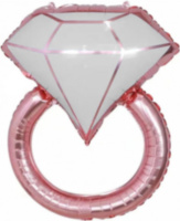 Фигура, Кольцо с бриллиантом, Розовое Золото