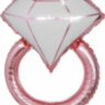 Фигура, Кольцо с бриллиантом, Розовое Золото