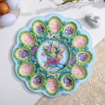 Подставка для яиц и кулича «Кролик», на 12 яиц