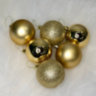 Набор новогодних елочных шаров 3 дизайна Золото(матовый, глянец и блестящий)