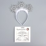 Карнавальный набор Снежная принцесса, (ободок, стразы)