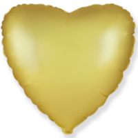 FM Сердце Золото сатин / Heart satin pastel gold