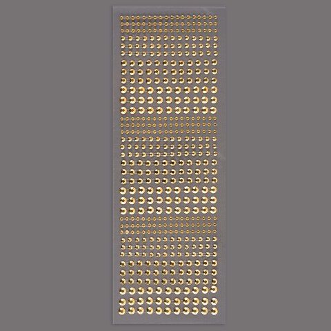 Наклейки Стразы Кристаллы, самоклеящиеся, Золото