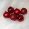 Набор новогодних елочных шаров 3 дизайна, Красный(матовый, глянец и блестящий)