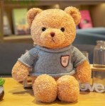 Мягкая игрушка Медвежонок в серо-голубом свитере