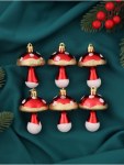 Ёлочные игрушки «Грибочек», золото
