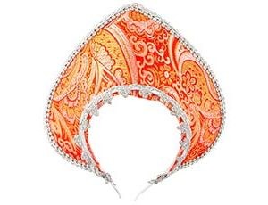 Кокошник-Ободок Узоры красный