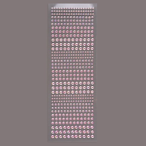 Наклейки Стразы Кристаллы, самоклеящиеся, Розовый