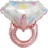 Фигура Кольцо с бриллиантом, Розовое Золото
