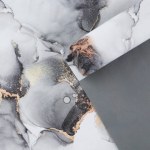 Бумага упаковочная глянцевая двухсторонняя «Тёмный мрамор»