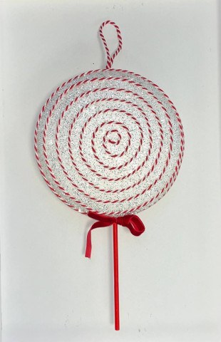 Новогодняя игрушка Леденец Лоллипопс Белый