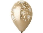 Распродажа! G Шары Gold Снежинки Шелкография, хром золото