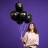 S Шары «ЖЕНА», пастель, чёрный