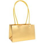 Уценка Пакет для цветов, Мастхэв, Золото, Сатин
