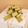 Бант Шар, Золото, Глиттер, с блестками, ширина ленты 6 см