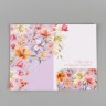 Открытка большая поздравительная с карманом для денег «Цветочная»