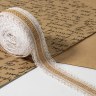 Лента из джута «Кружево»,  цвет белый