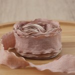 Лента декоративная жатая текстиль Молочный шоколад