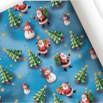 Бумага подарочная "Мелодия Рождества" Снеговик